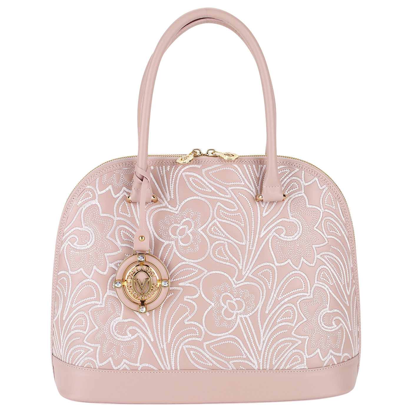 Valentino Orlandi Розовая женская сумка из натуральной кожи