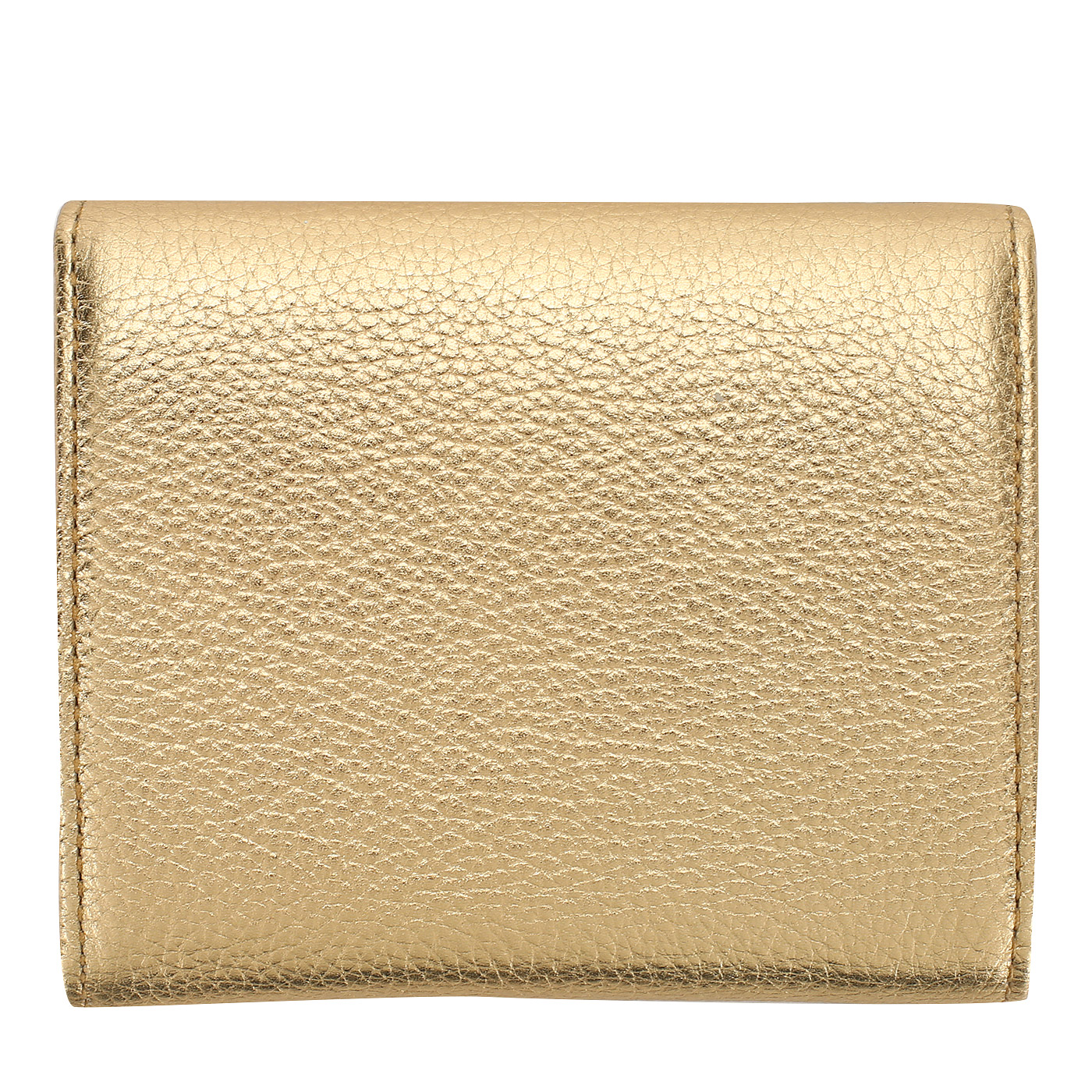 Золотой кожаный кошелек Coccinelle Metallic Soft