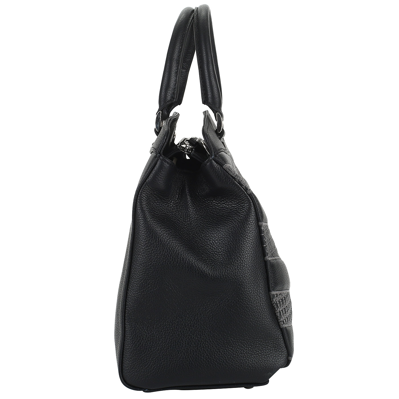 Черная сумка с вышивкой Marina Creazioni 