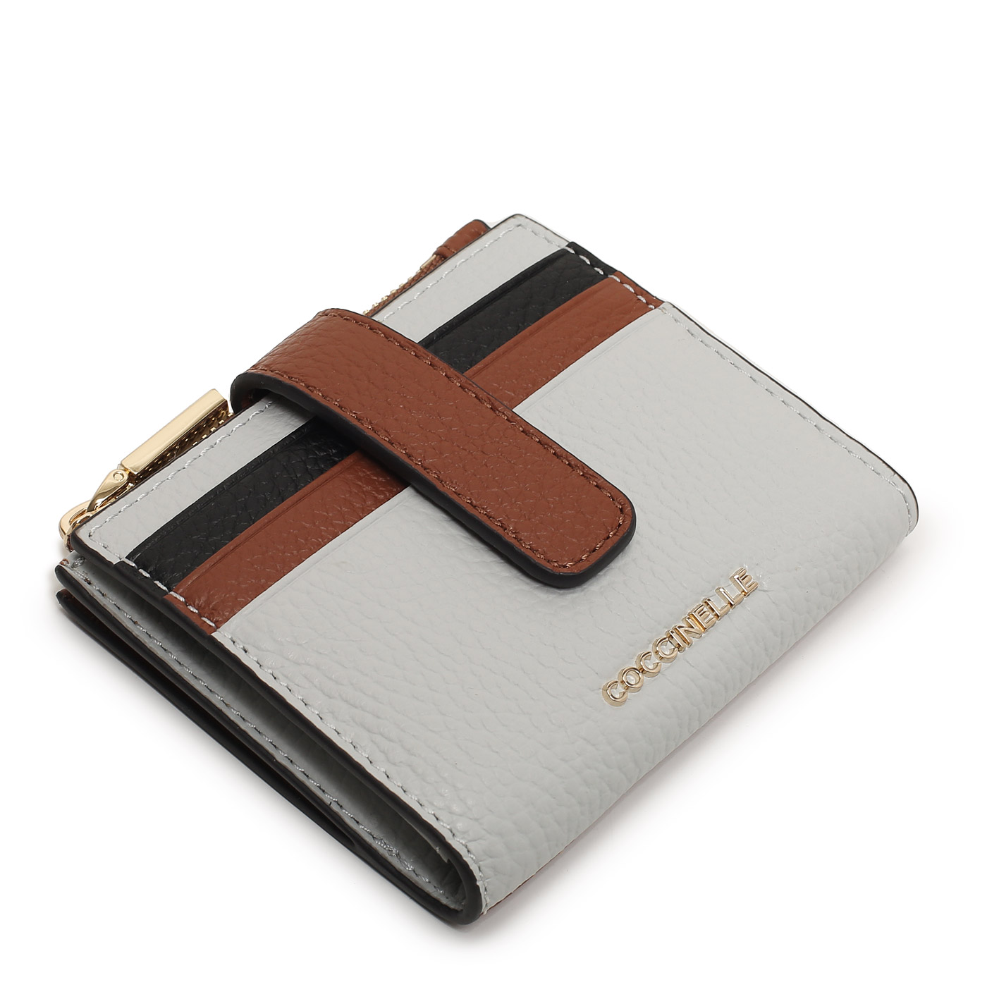 Портмоне складное на кнопке Coccinelle Metallic Tricolor