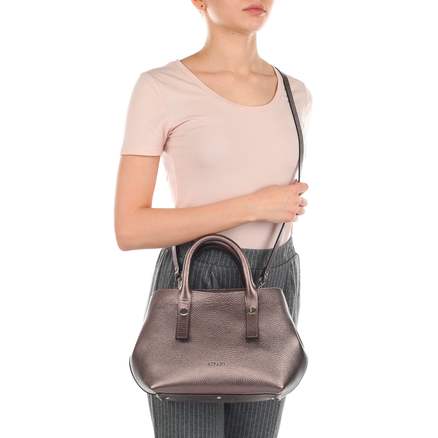 Женская кожаная сумка с плечевым ремешком Ripani Glassa
