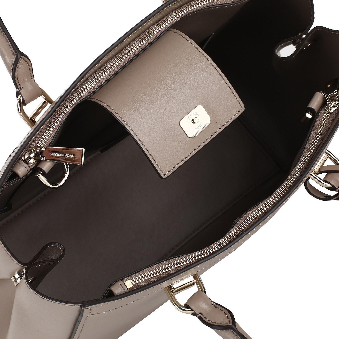 Кожаная сумка с боковыми кнопками Michael Kors Benning