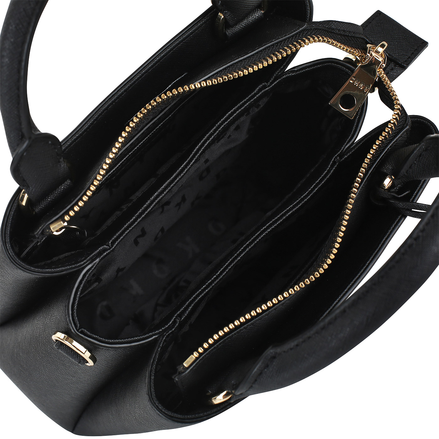 Черная сумочка из сафьяна DKNY Paige