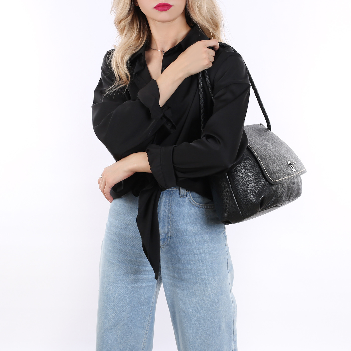 Кожаная сумка Plinio Visona Alba