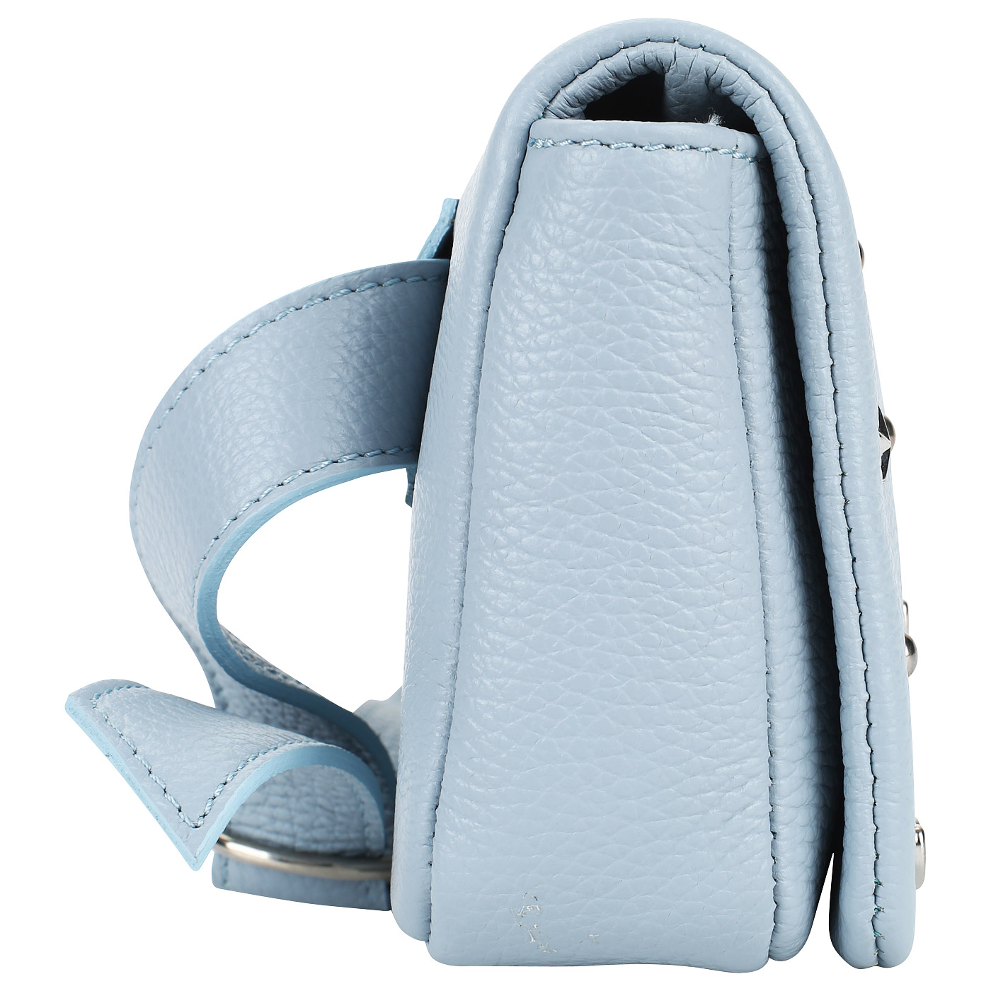 Поясная сумочка из голубой кожи Marina Creazioni 