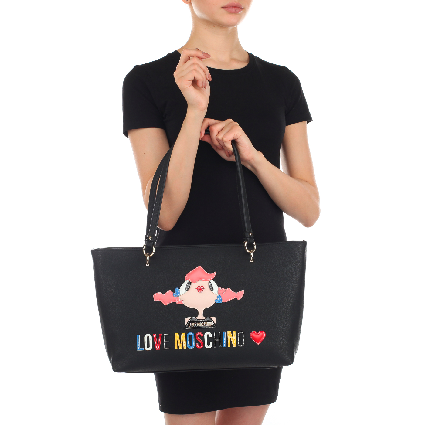Женская сумка с длинными ручками Love Moschino Charming bag
