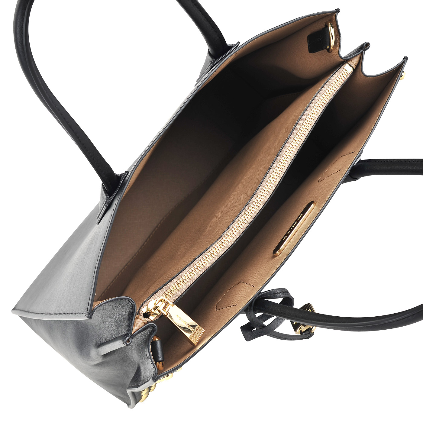 Женская кожаная сумка с декоративными клепками Michael Kors Mercer