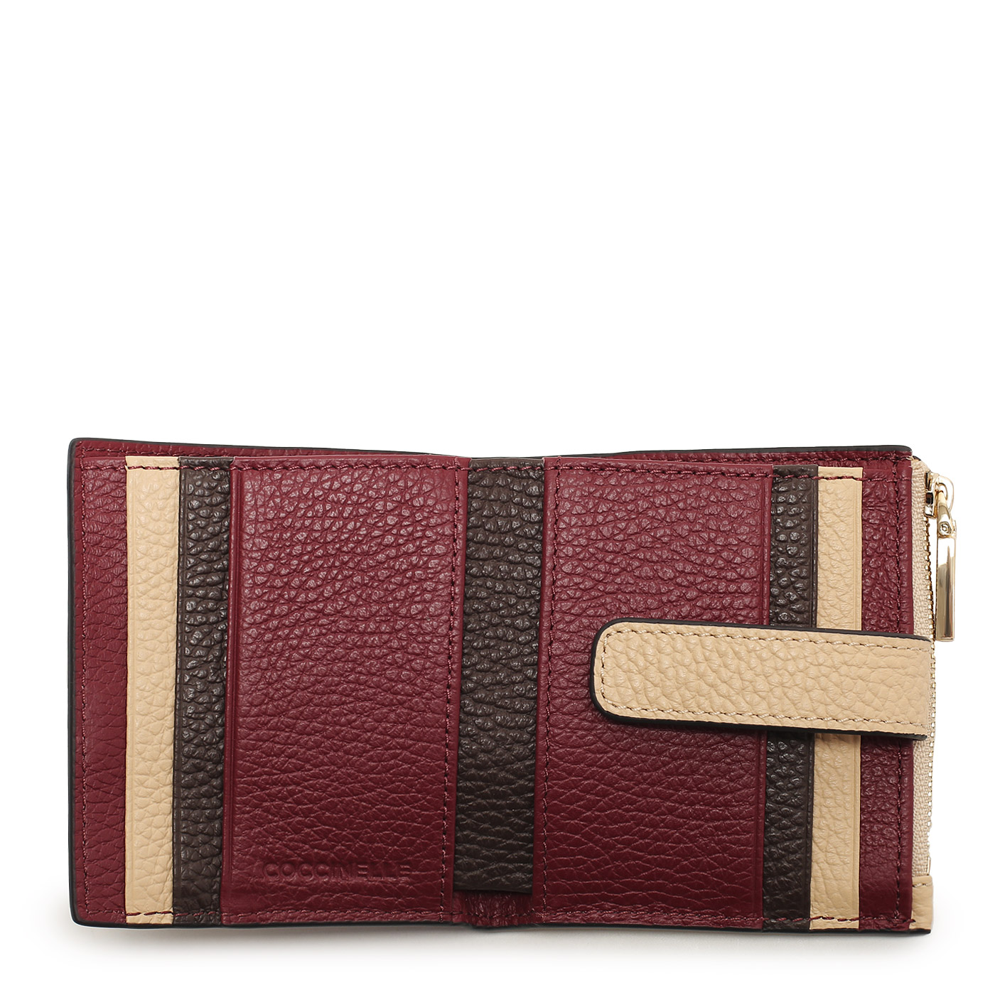 Портмоне складное на кнопке Coccinelle Metallic Tricolor