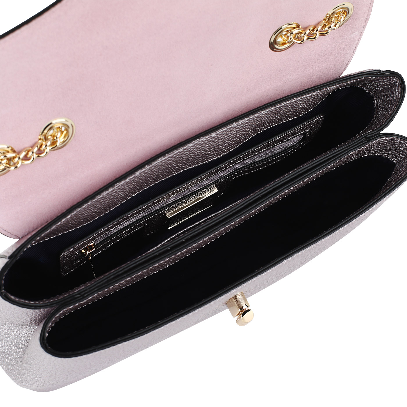 Сиреневая сумочка с откидным клапаном Cromia Mina