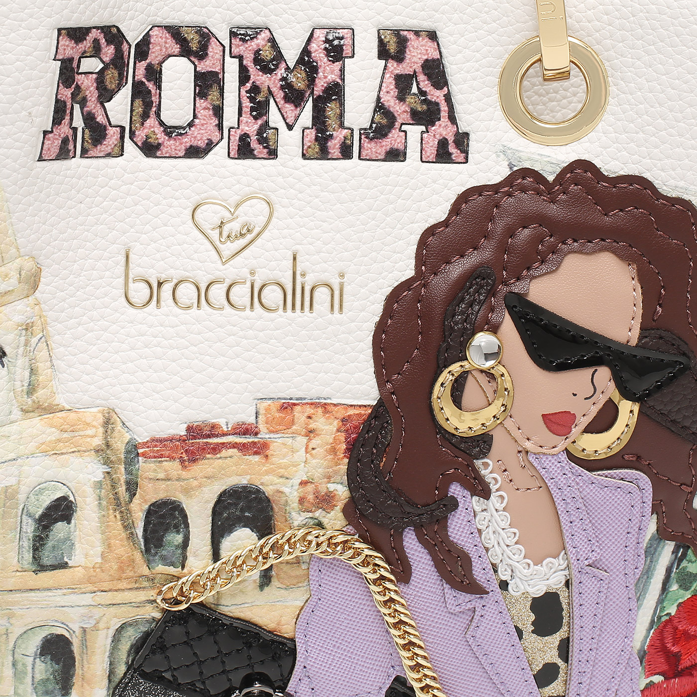 Сумка с короткими ручками Braccialini Cartoline