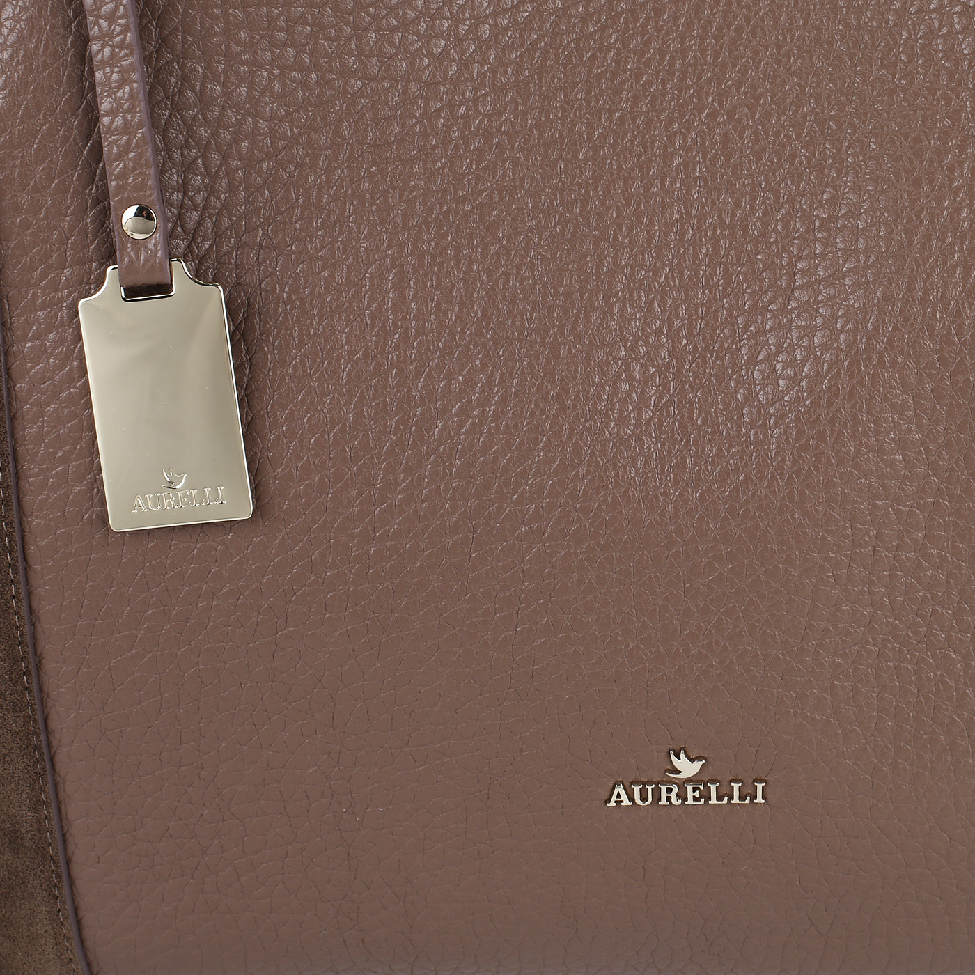 Мягка кожаная сумка с тремя отделами Aurelli 