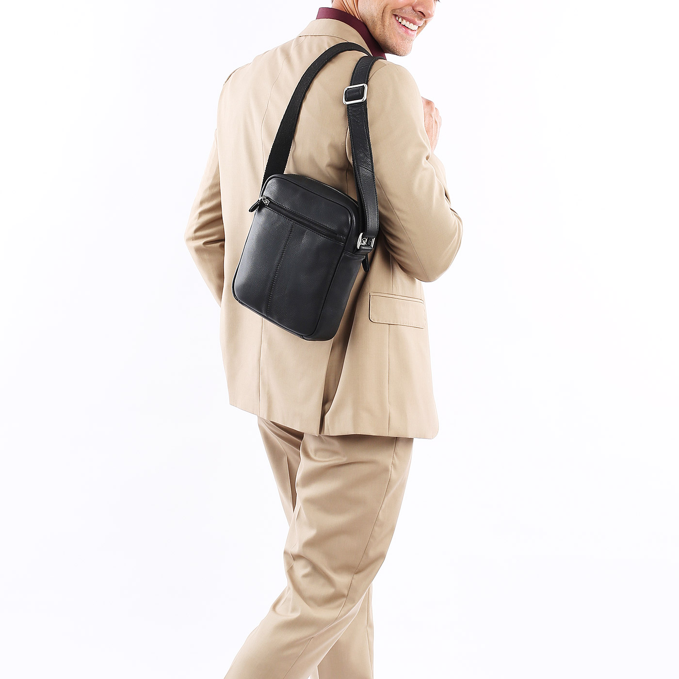 Кожаная сумка через плечо Dr. Koffer 