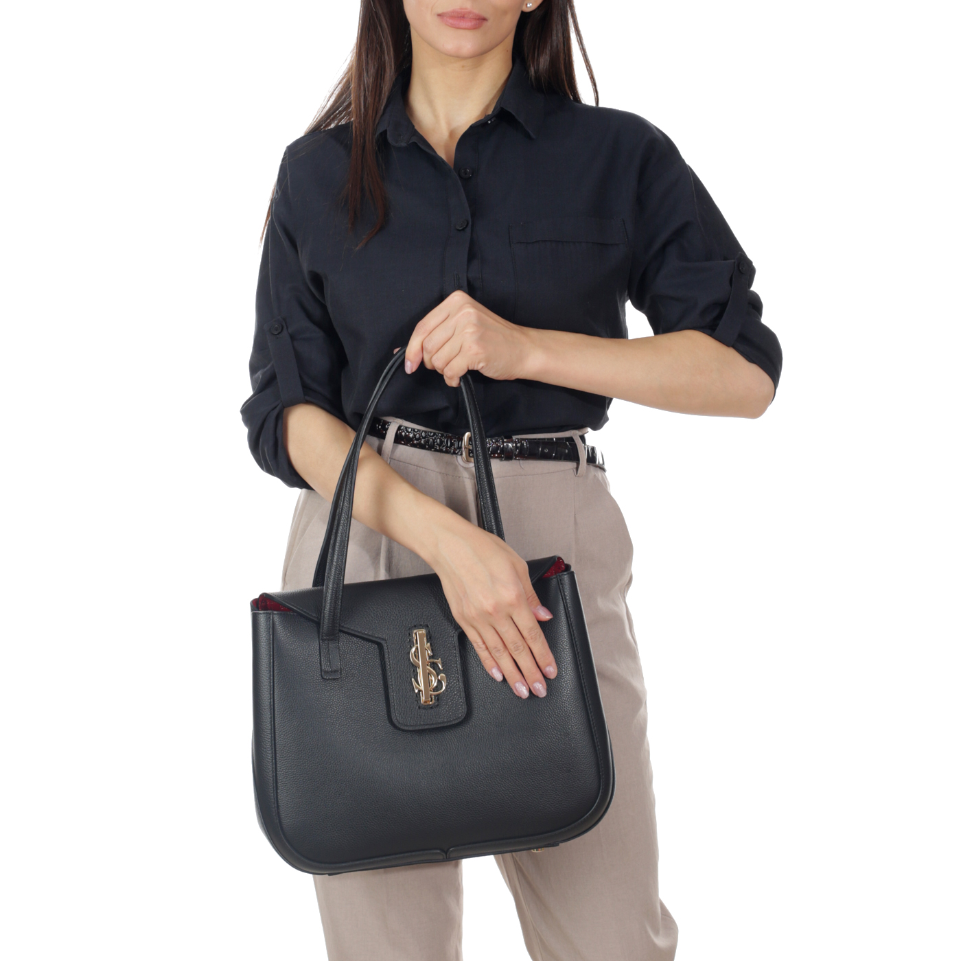 Кожаная сумка Carlo Salvatelli Ives gemma