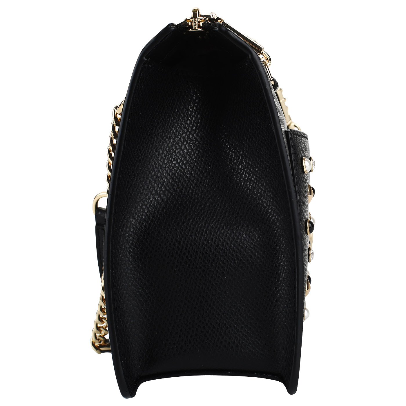 Черная кожаная сумочка с клепками DKNY Bryant