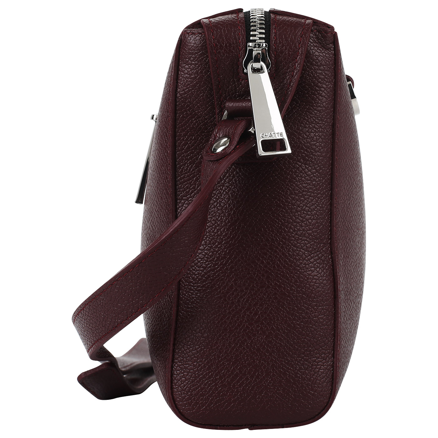 Бордовая сумочка с ремешком Chatte 